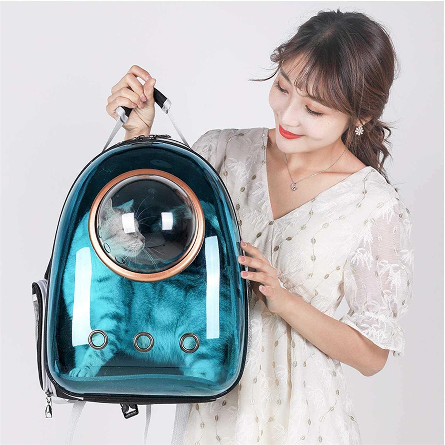 Sipobuy Pet Space Capsule Backpack Small Medium Cat Puppy Dog Carrier - Image 3