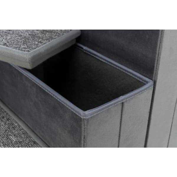 Trixie Velour Foldable 4-Step Pet Stairs with Storage - Image 5