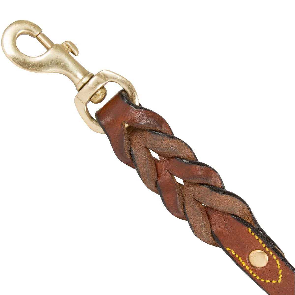 Soft Touch Collars Leather Braided Dog Leash - Image 4