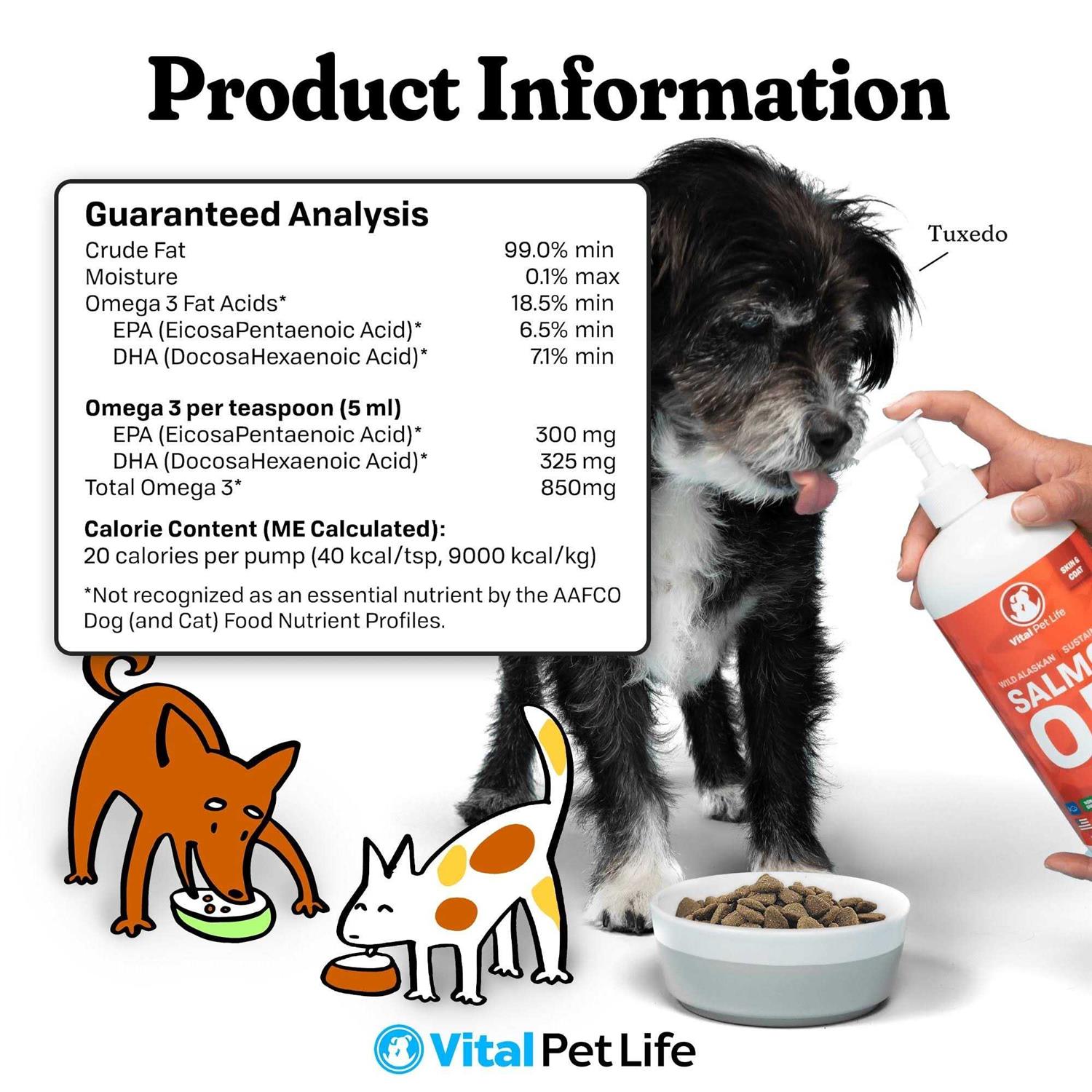 Vital Pet Life Salmon Oil for Dogs & Cats Healthy Skin & Coat Fish Oil - Image 4