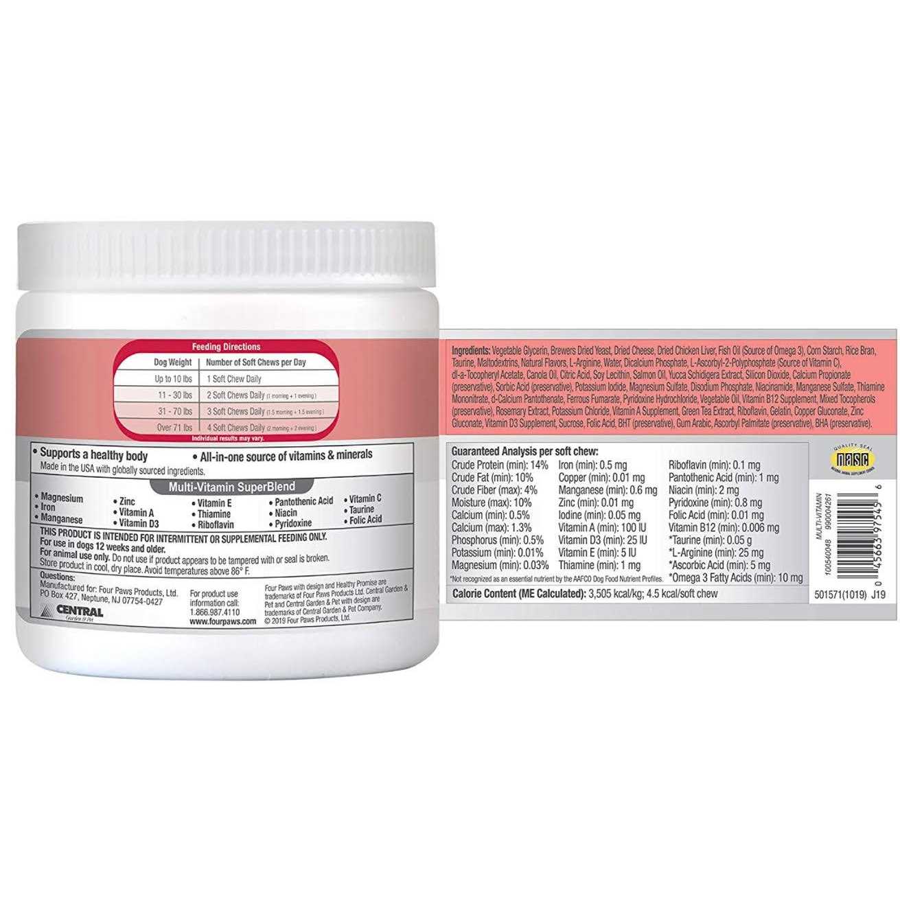 Four Paws Healthy Promise Multi-Vitamin Supplement for Dogs - Image 4