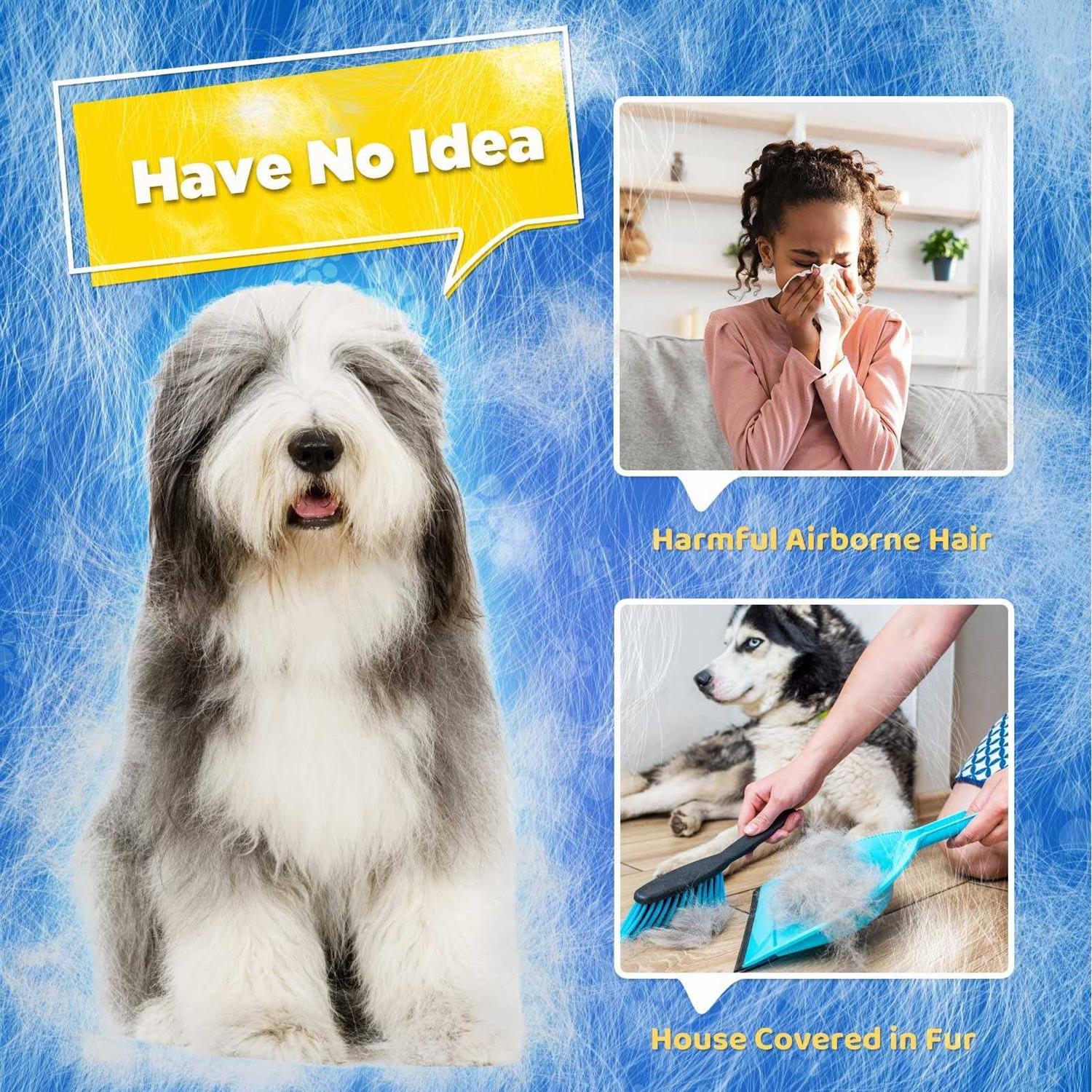 delomo Pet Hair Remover Glove Gentle Pet Grooming Glove Brush Deshedding Glove - Image 3