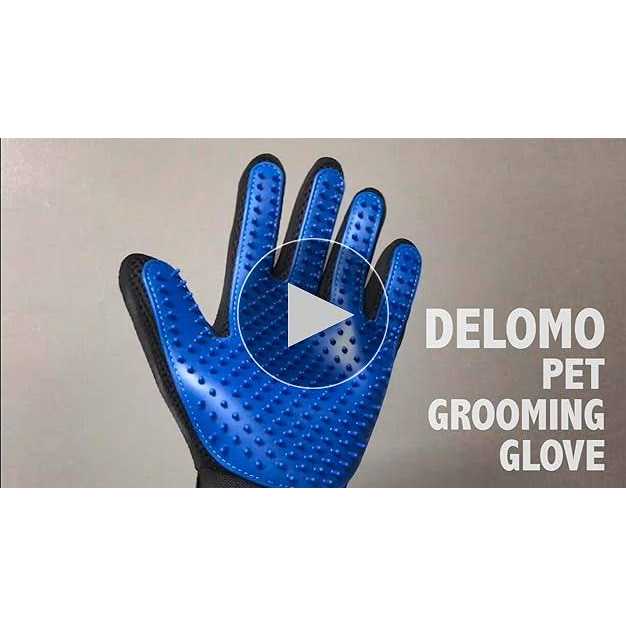 delomo Pet Hair Remover Glove Gentle Pet Grooming Glove Brush Deshedding Glove - Image 5
