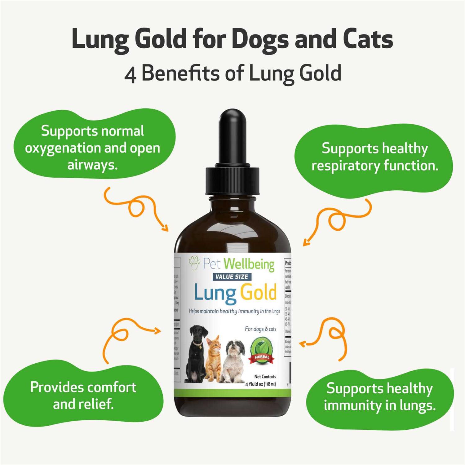 Pet Wellbeing Lung Gold for Cats - Image 5