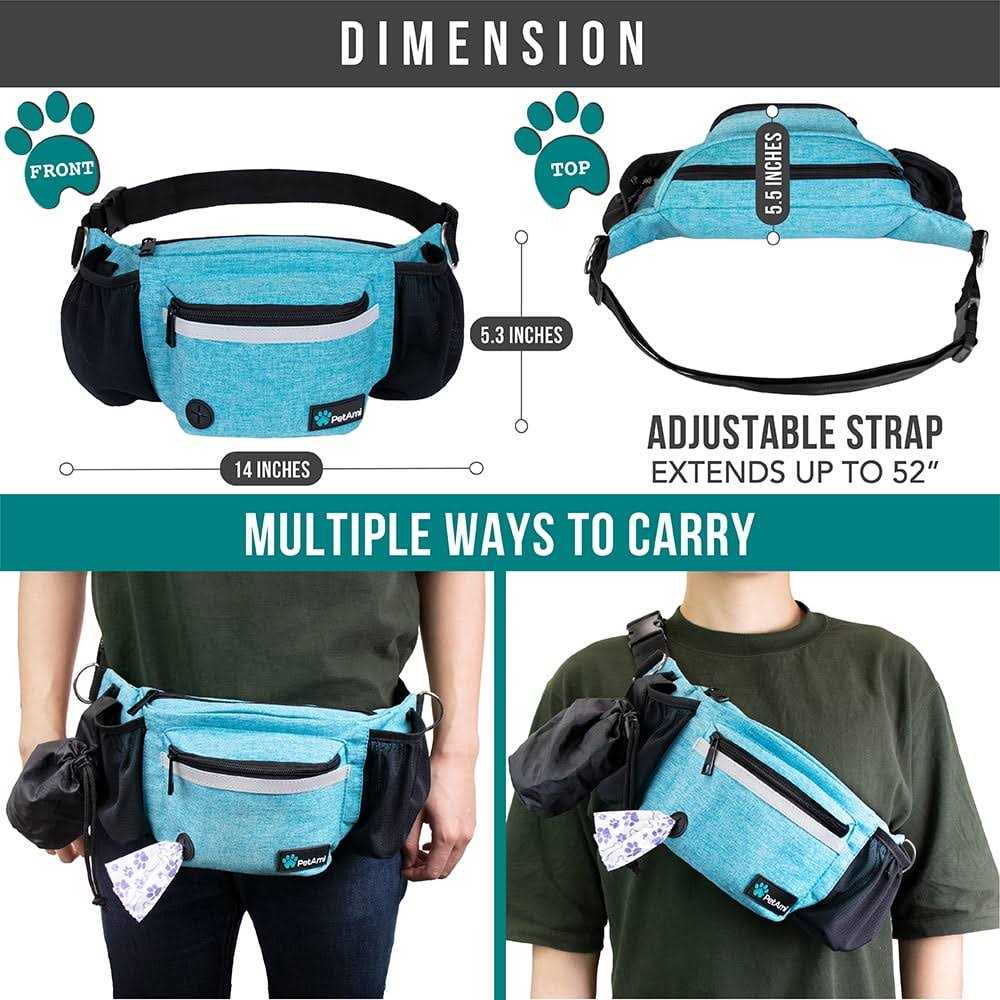 Petami Dog Fanny Pack Treat Pouch for Dog Walking Training Built in Poop Bag Dispenser - Image 4