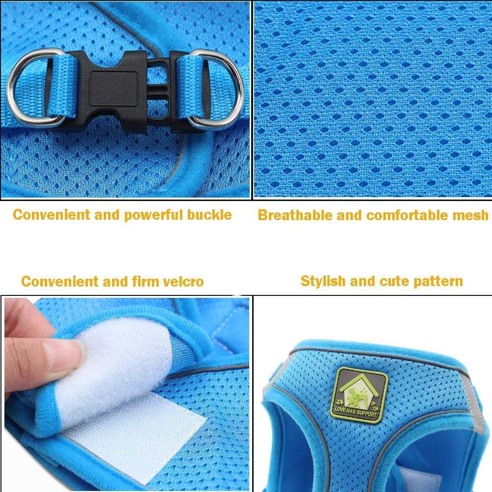 Feimax Dog Harness and Leash Set No-Pull Soft Mesh Vest Reflective Adjustable Pet Harnesses For Small - Image 3