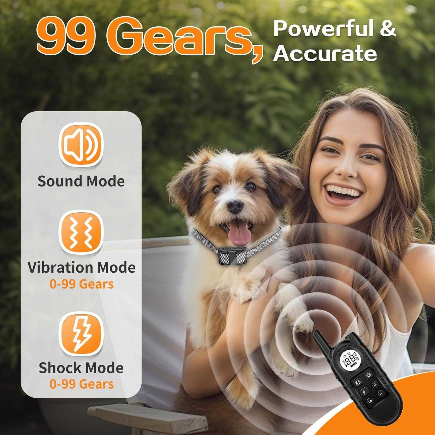 Tiniest Dog Shock Collar Lightest Dog Training Collar with Remote for Small Dogs 5-15lbs & Medium Large Dogs/Puppies - Image 5