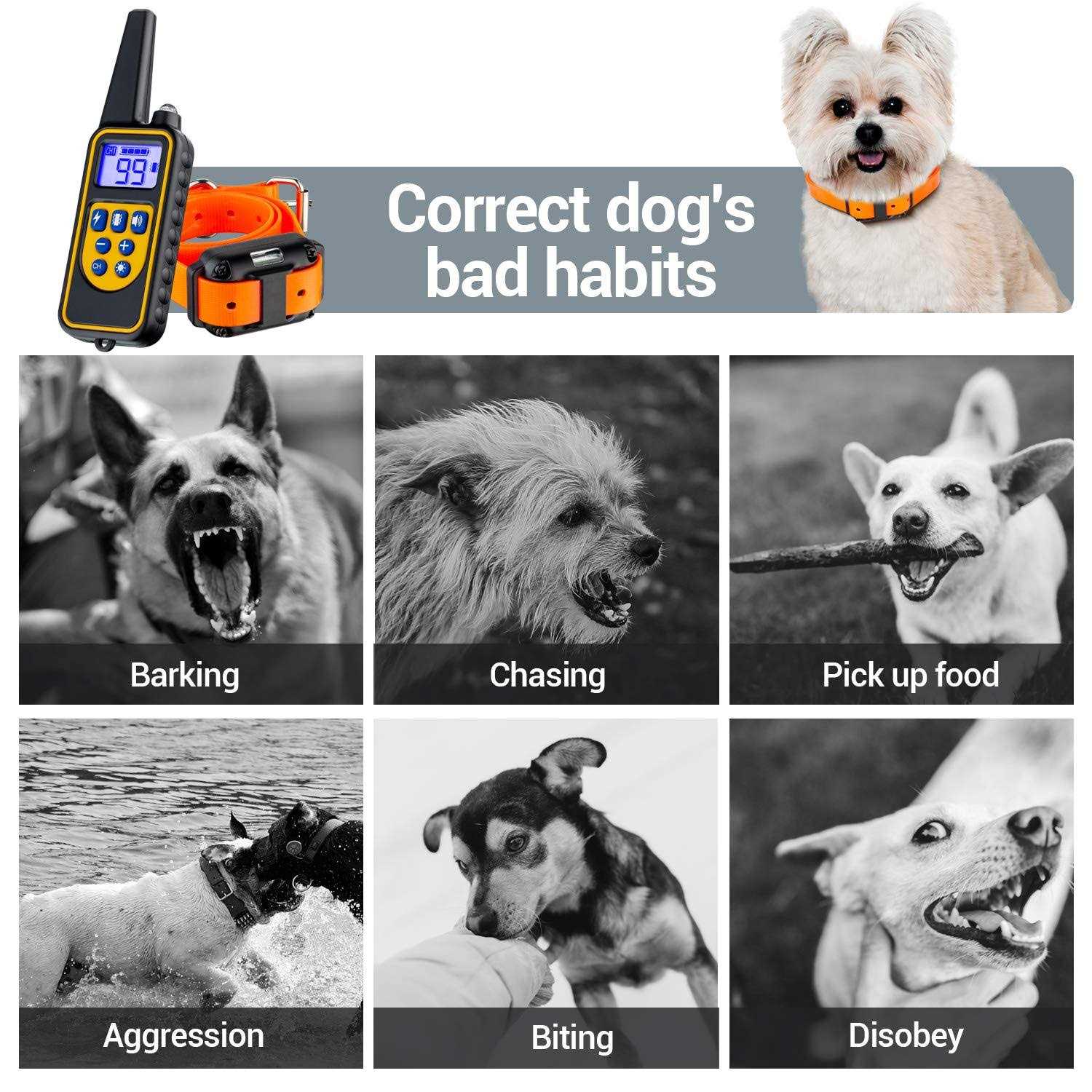 BEBANG 2600FT Dog Training Collar Dog Shock Collar with Remote 3 Modes Beep Vibration Shock - Image 4