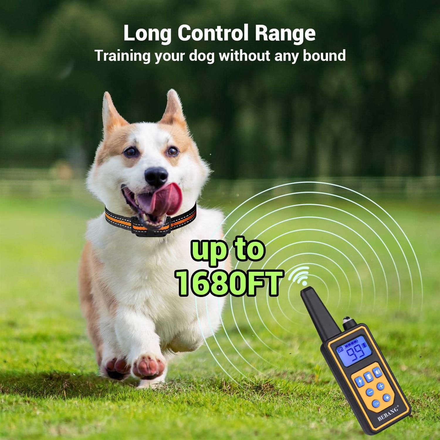 BEBANG 2600FT Dog Training Collar Dog Shock Collar with Remote 3 Modes Beep Vibration Shock - Image 5