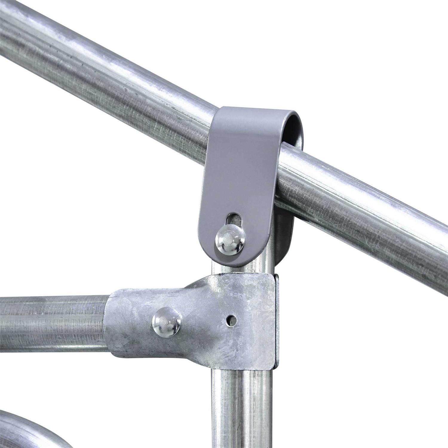 PawHut Large Metal Chicken Coop, Walk-in Poultry Cage Hen Playpen House with Cover and Lockable Door for Outdoor - Image 4