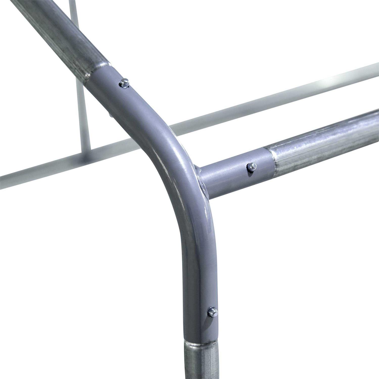 PawHut Large Metal Chicken Coop, Walk-in Poultry Cage Hen Playpen House with Cover and Lockable Door for Outdoor - Image 5