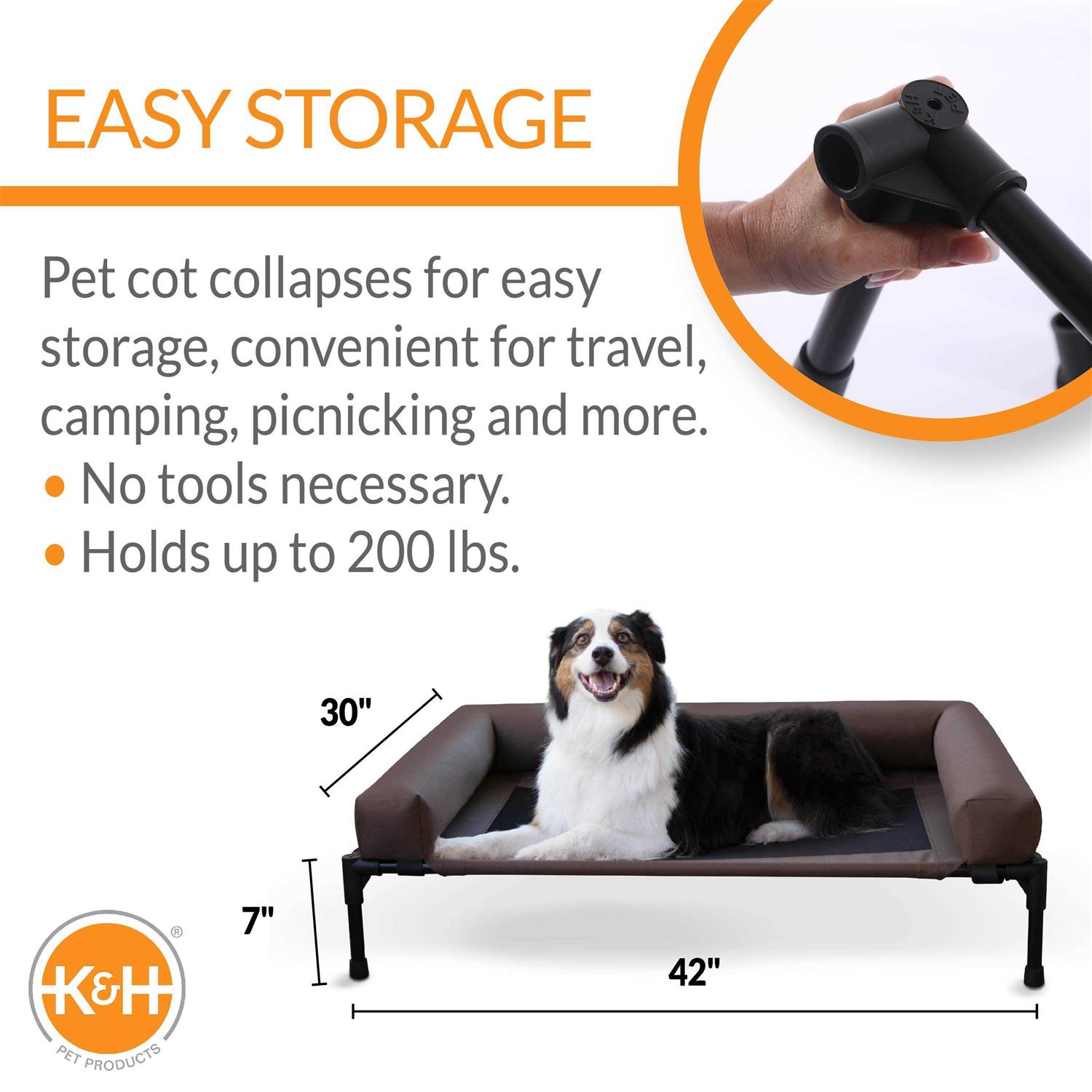 K&H Pet Products Original Bolster Pet Cot - Image 2
