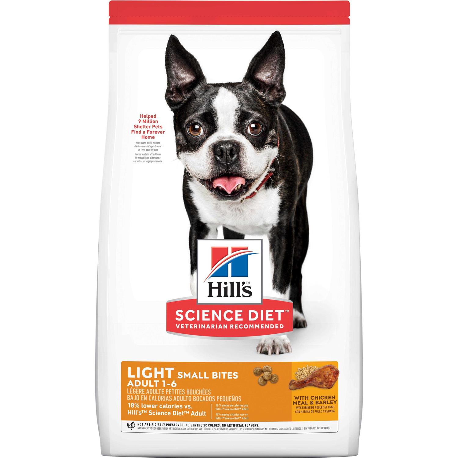 Hill's Science Diet Adult Light Small Bites Chicken Meal & Barley Dry Dog Food