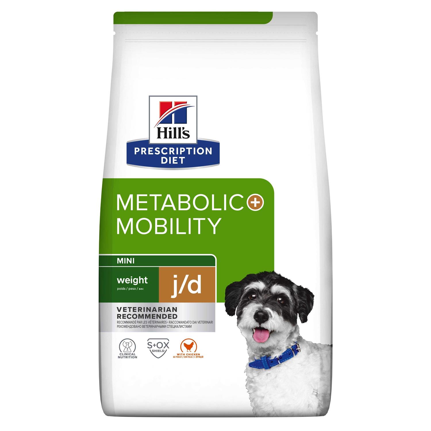 Hill's Prescription Diet Metabolic + Mobility Weight & Joint Care Chicken Flavor Dry Dog Food