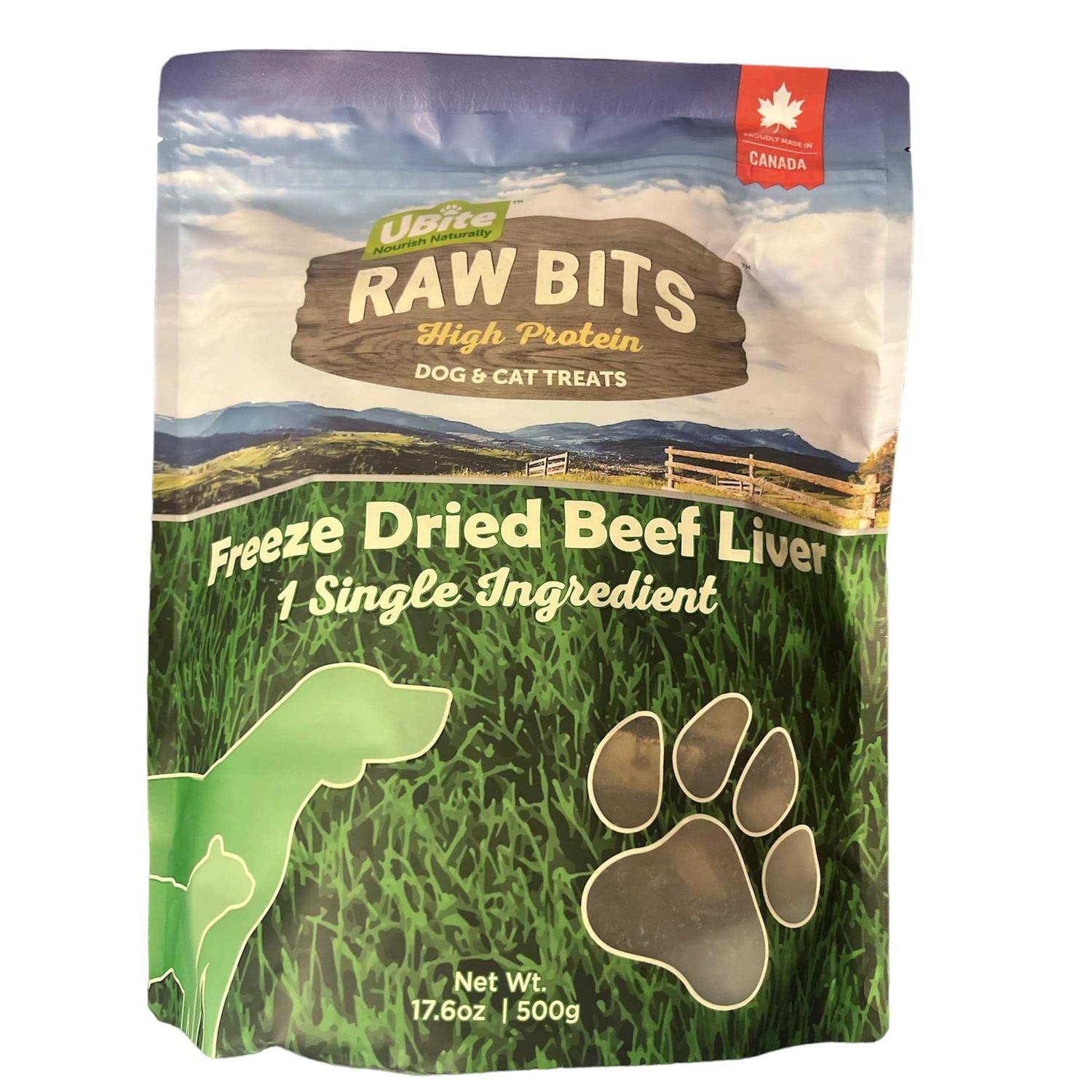 UBite Raw Bits Freeze-Dried Beef Liver Dog + Cat Treats - Image 3