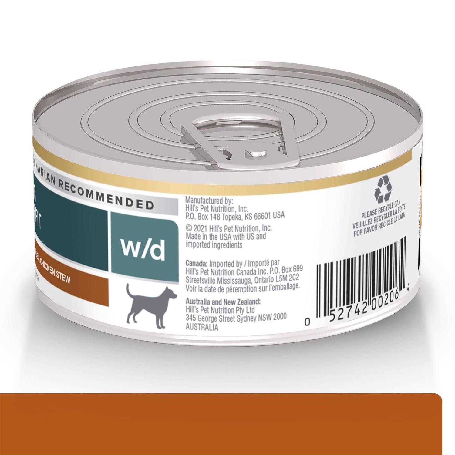 Hill's Prescription Diet w/d Multi-Benefit Vegetable & Chicken Stew Wet Dog Food - Image 4