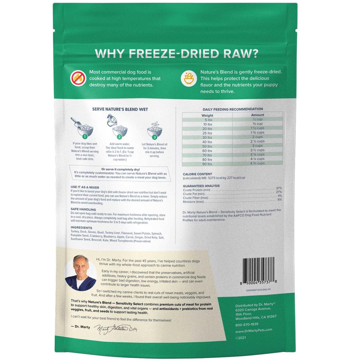 Dr Marty Nature's Blend Sensitivity Select Freeze Dried Dog Food - Image 3