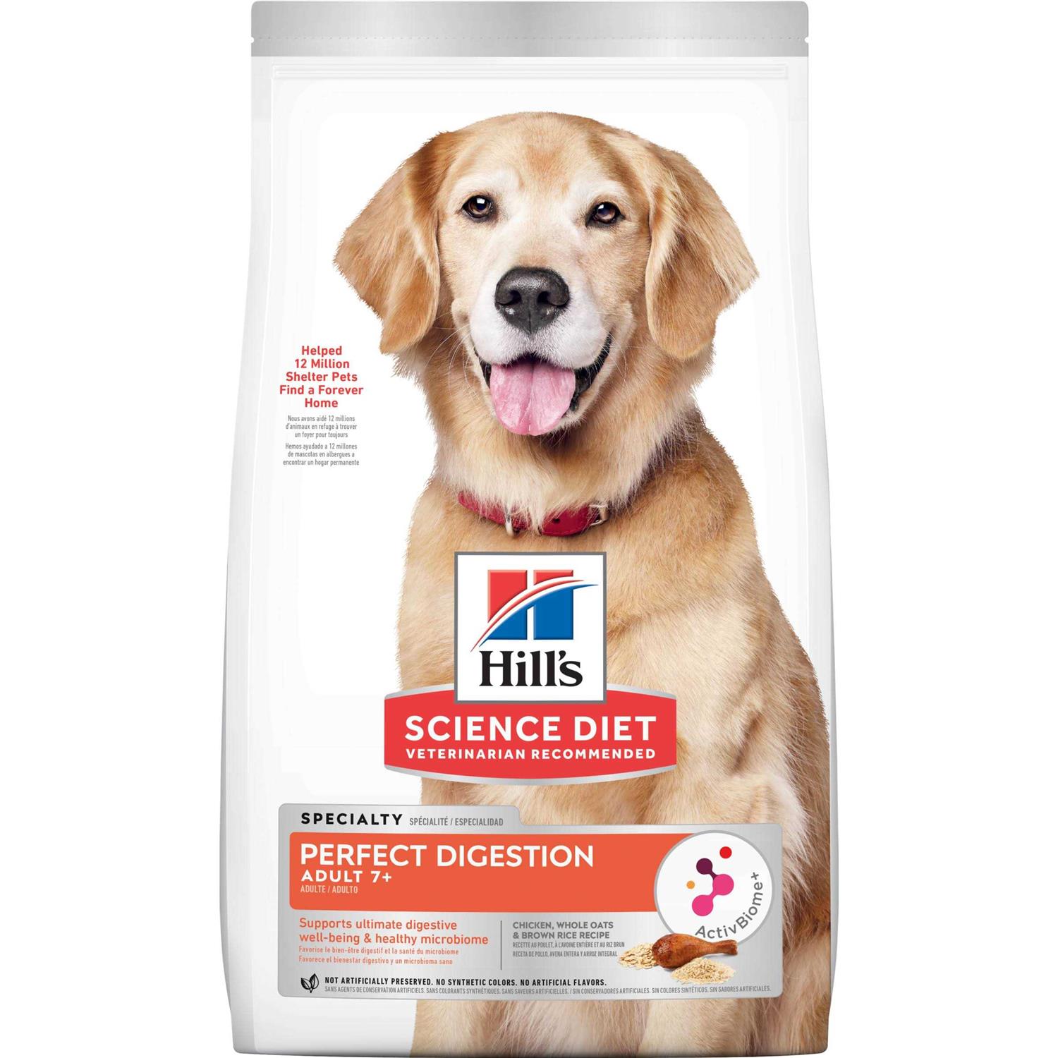 Hill's Science Diet Adult 7+ Perfect Digestion Chicken Dry Dog Food