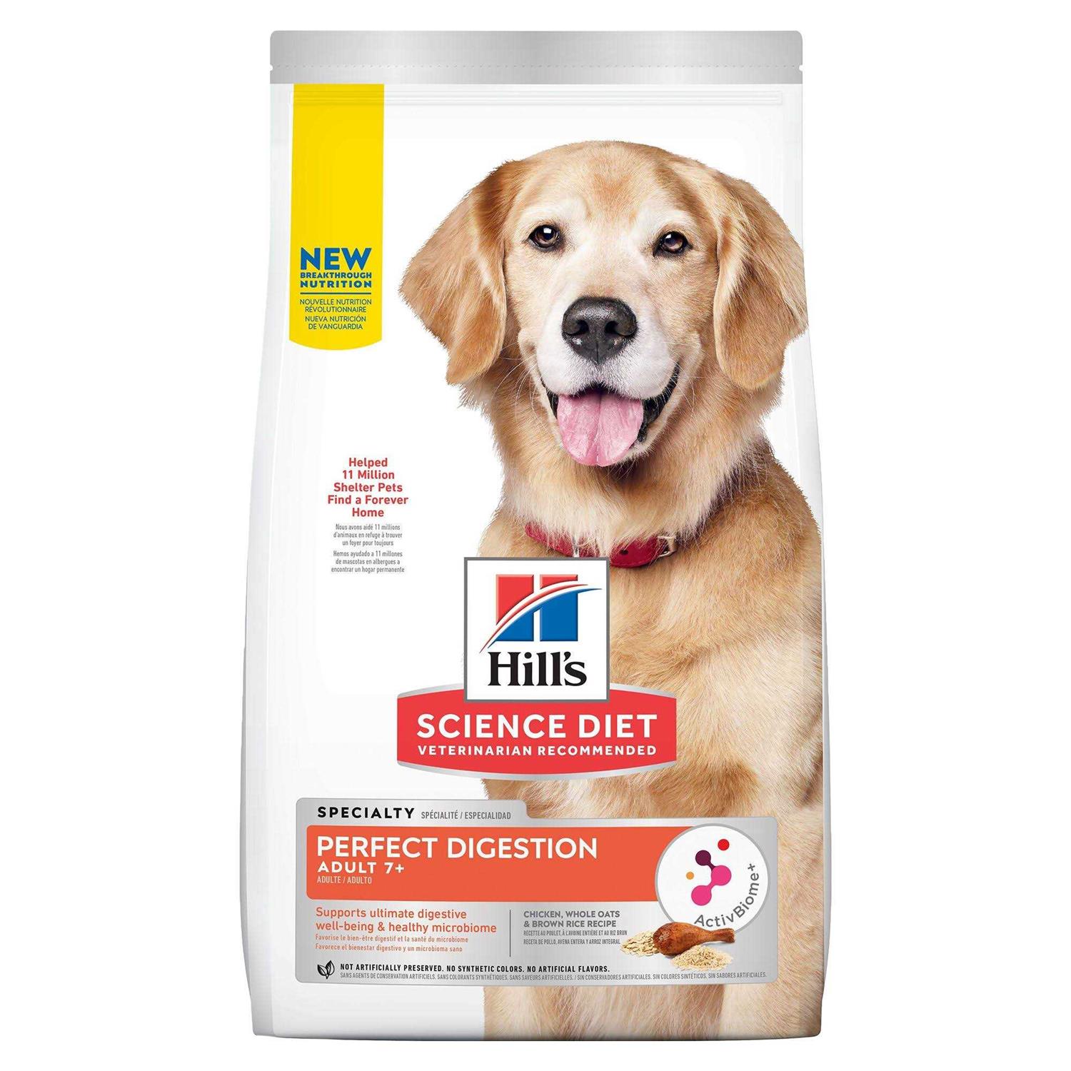 Hill's Science Diet Adult 7+ Perfect Digestion Chicken Dry Dog Food