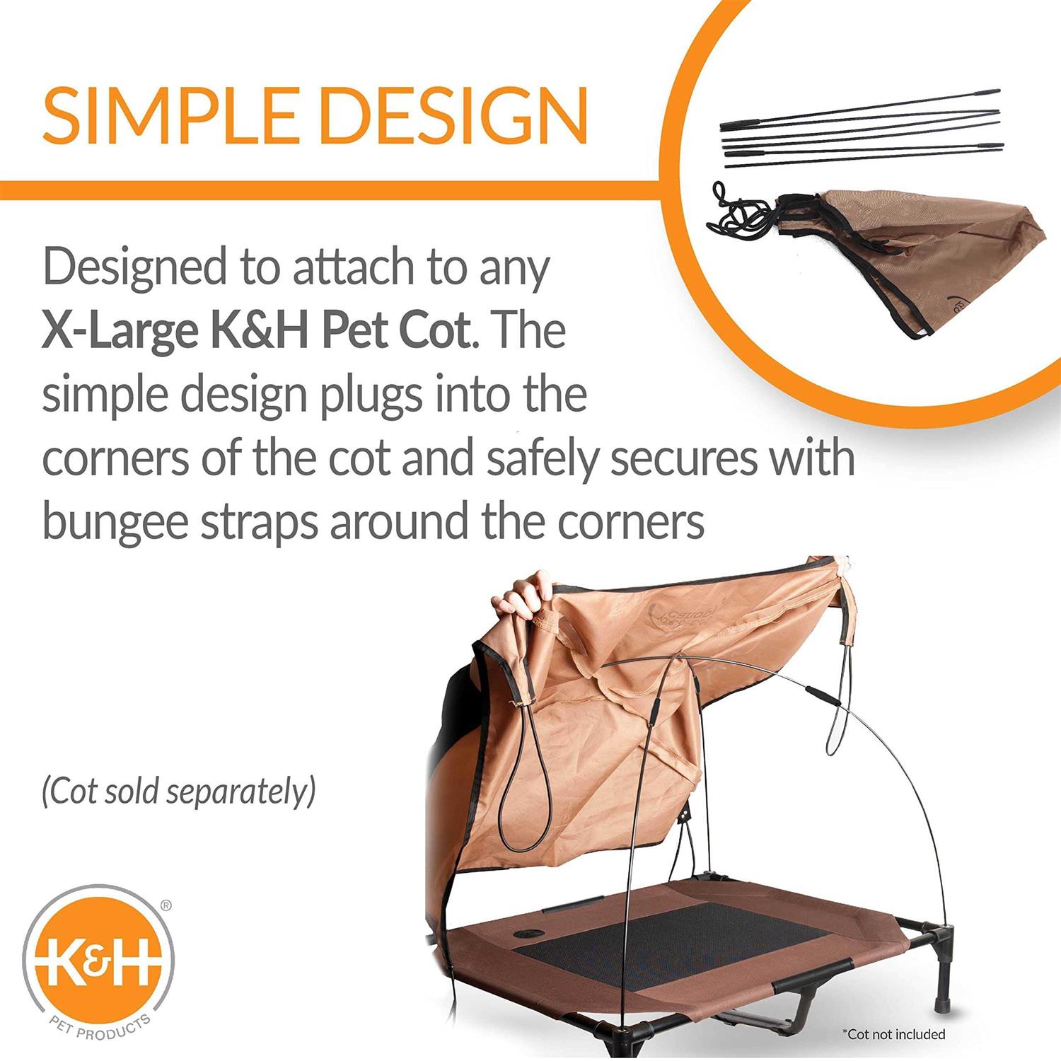 K&H Pet Products Pet Cot Canopy - Image 5