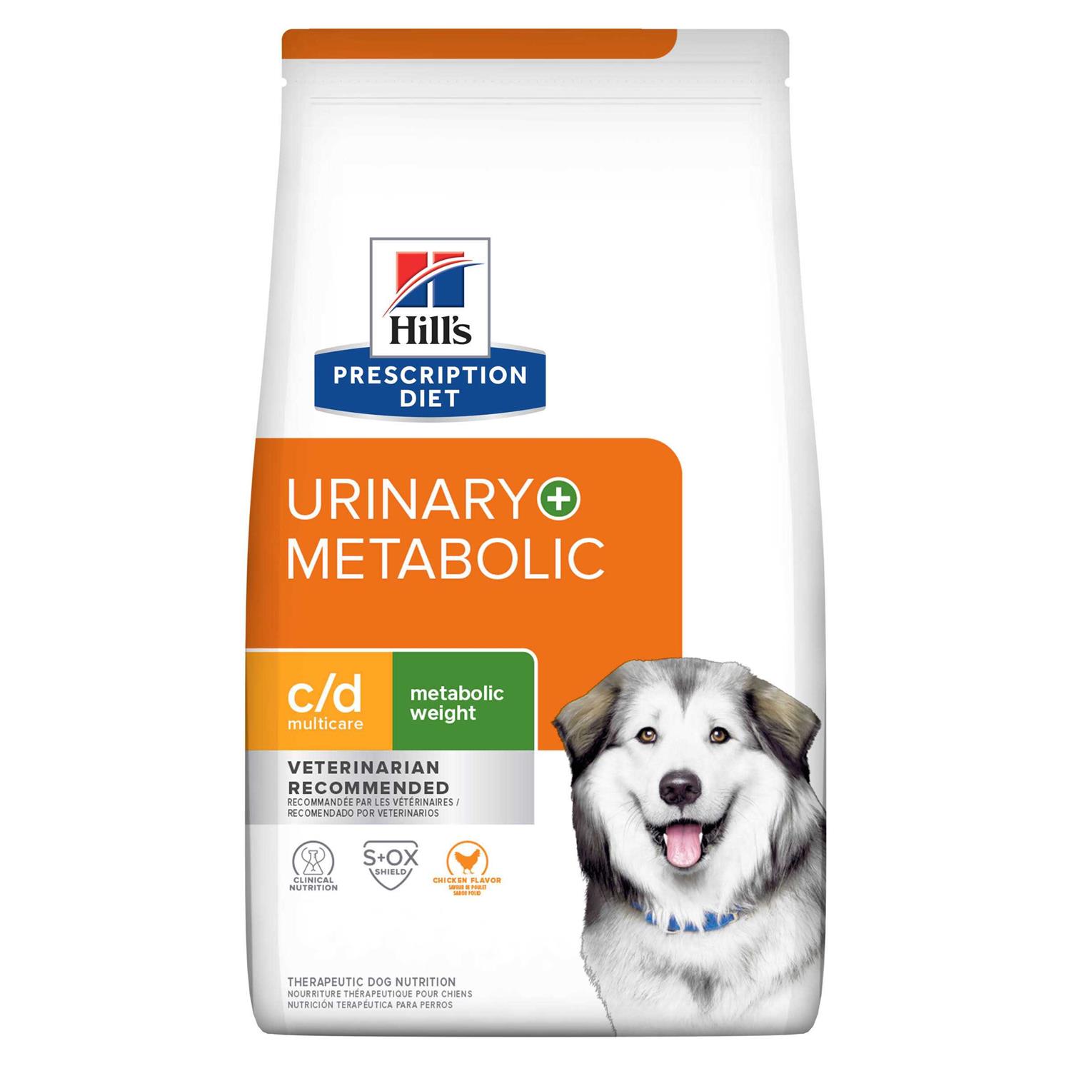Hill's Prescription Diet c/d Multicare Urinary + Metabolic Weight Chicken Flavor Dry Dog Food
