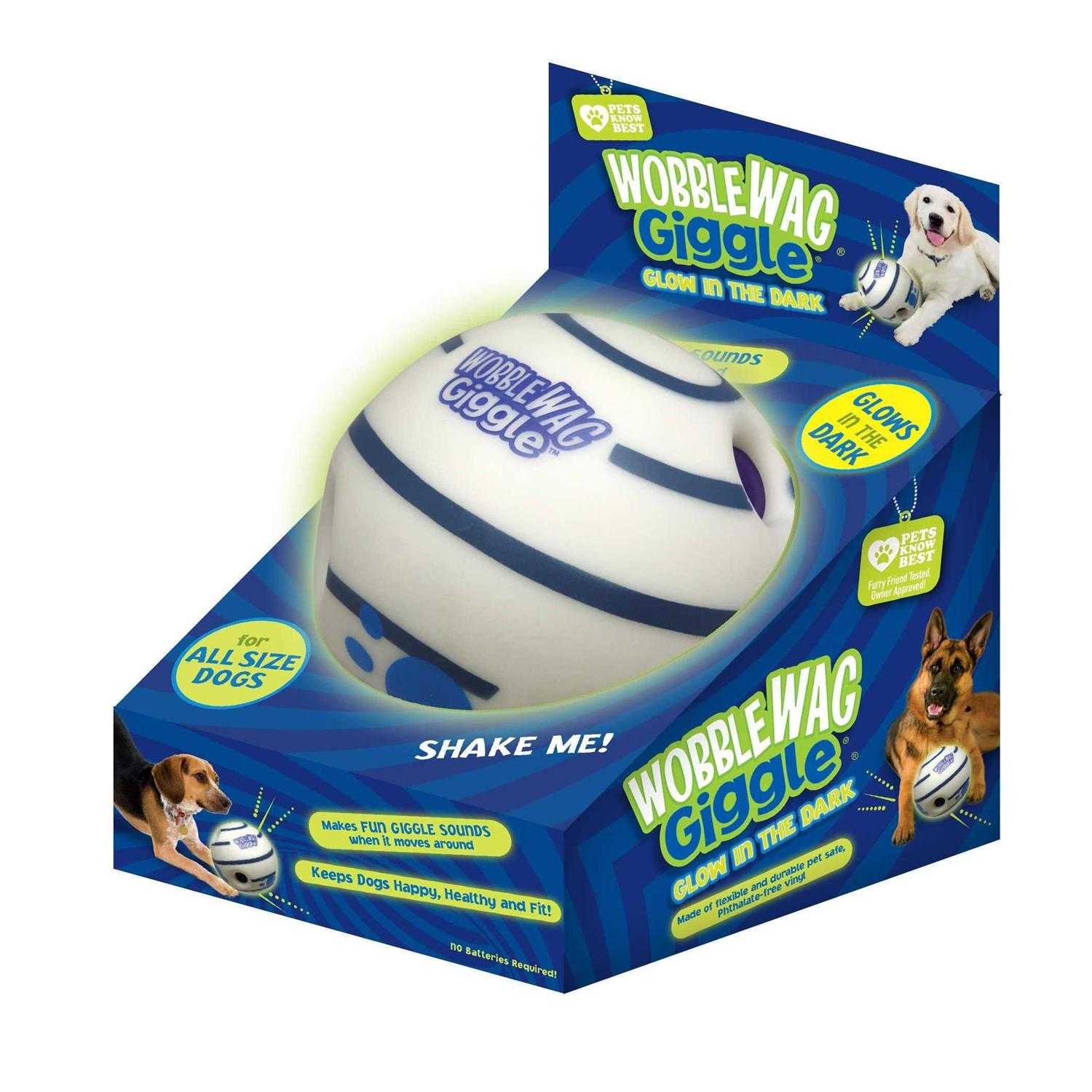 Wobble Wag Giggle Ball, Interactive Dog Toy, Fun Giggle Sounds When Rolled or Shaken - Image 3