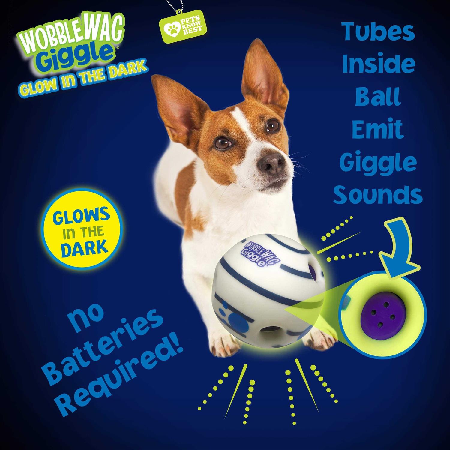 Wobble Wag Giggle Ball, Interactive Dog Toy, Fun Giggle Sounds When Rolled or Shaken - Image 5