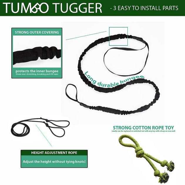 Tumbo Tugger Outdoor Hanging Bungee Dog Toy Large - Image 5