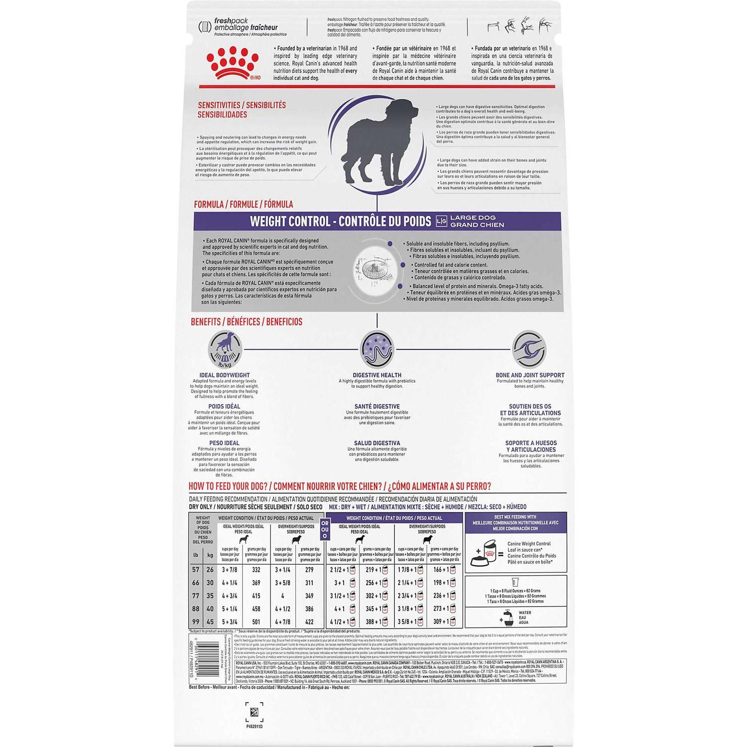 Royal Canin Veterinary Diet Canine Weight Control Large Breed Dry Dog Food - Image 5