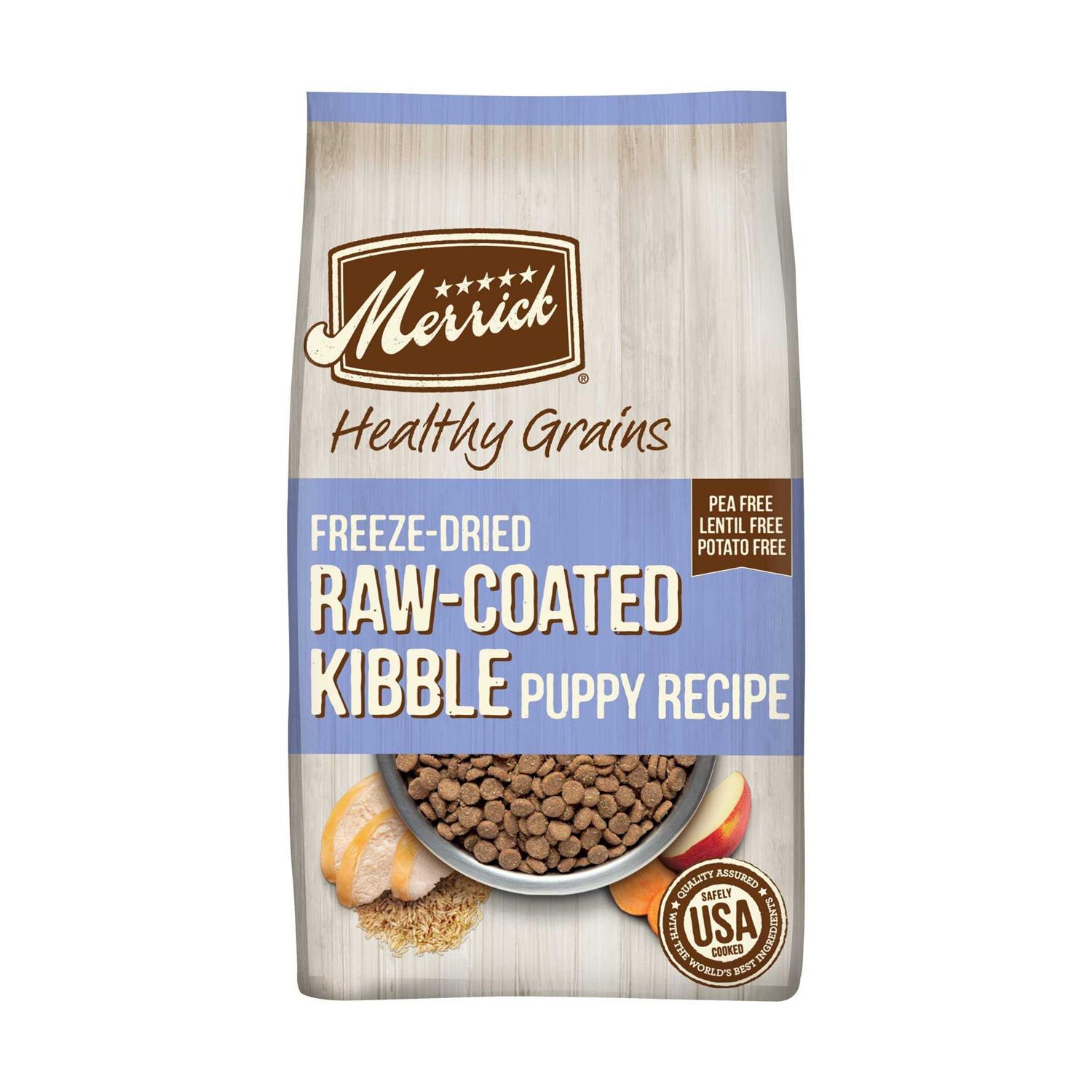 Merrick Healthy Grains Freeze Dried Raw Coated Kibble Dry Dog Food Puppy Recipe