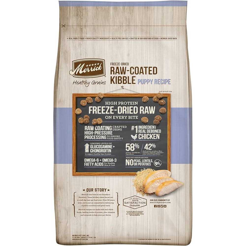 Merrick Healthy Grains Freeze Dried Raw Coated Kibble Dry Dog Food Puppy Recipe - Image 4