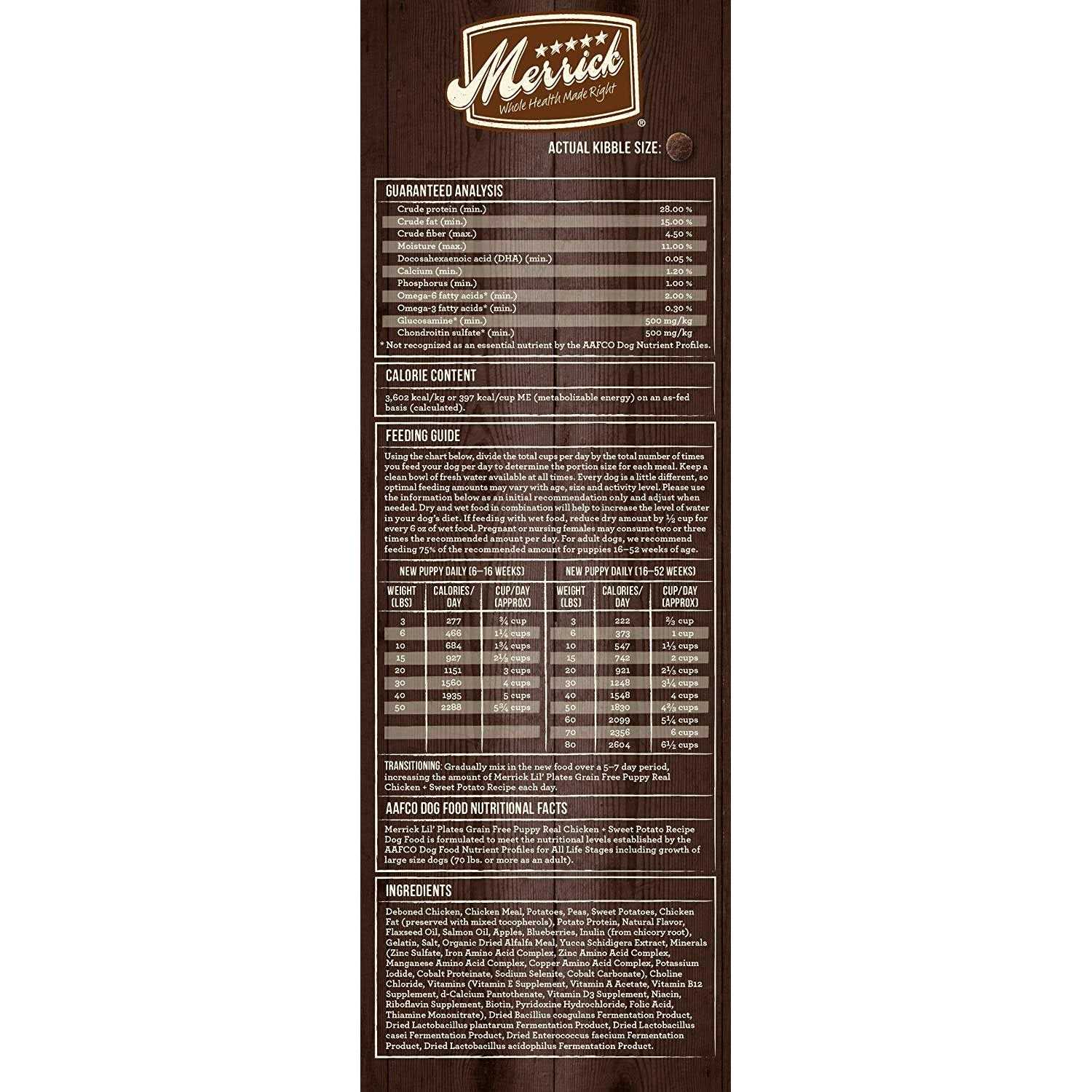 Merrick Lil' Plates Grain Free Puppy Small Breed Real Chicken & Sweet Potato Dry Dog Food - Image 3