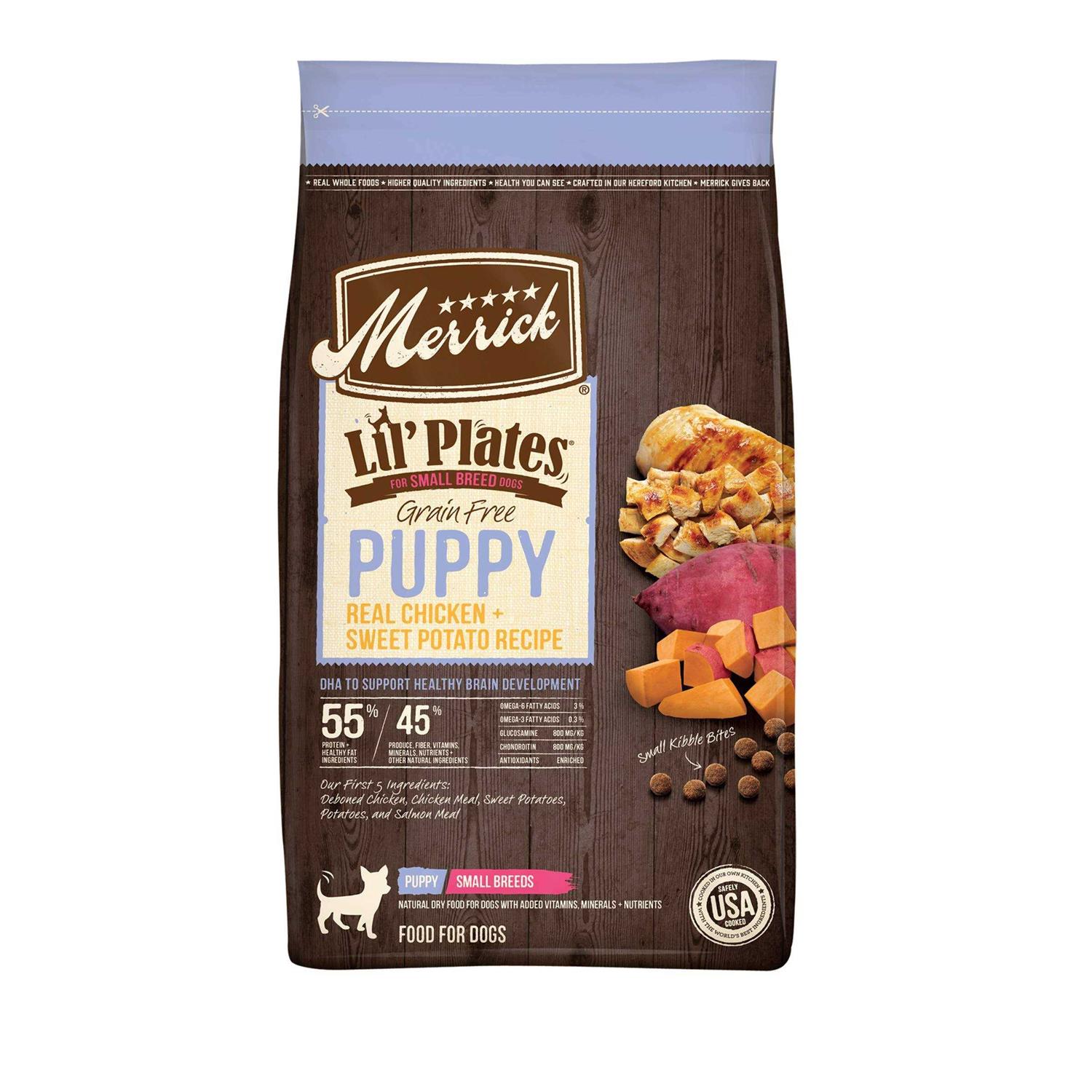 Merrick Lil' Plates Grain Free Puppy Small Breed Real Chicken & Sweet Potato Dry Dog Food