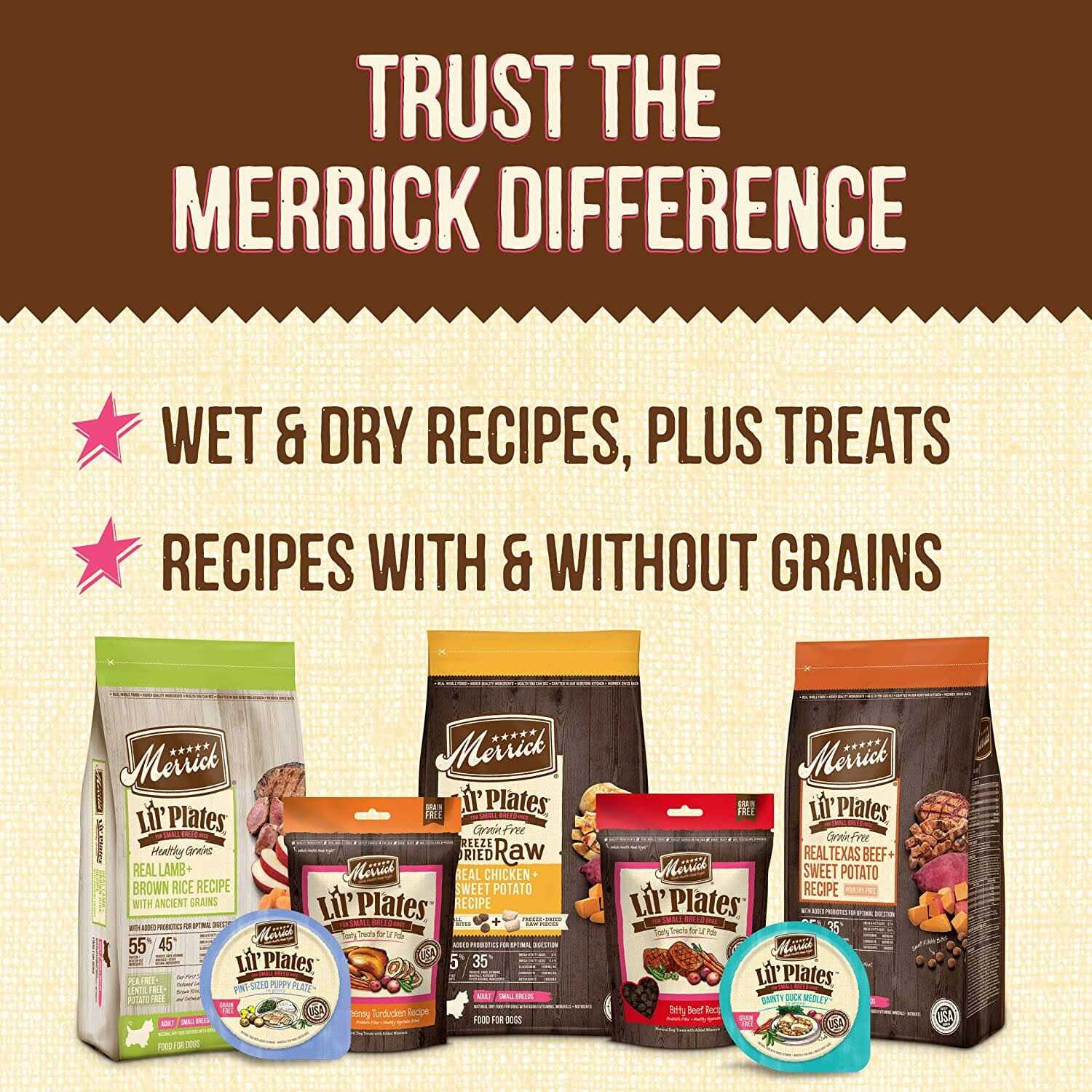 Merrick Lil' Plates Grain Free Puppy Small Breed Real Chicken & Sweet Potato Dry Dog Food - Image 2