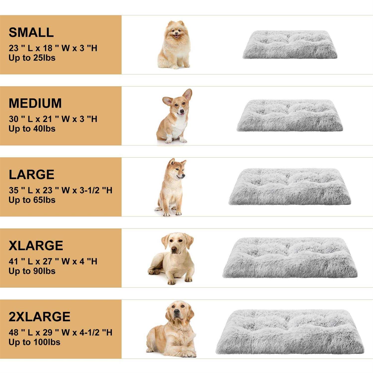 BFPETHOME Dog Beds for Large Dogs Plush Dog Crate Bed Fluffy Cozy Kennel Pad for Sleeping &Ease Anxiety - Image 4