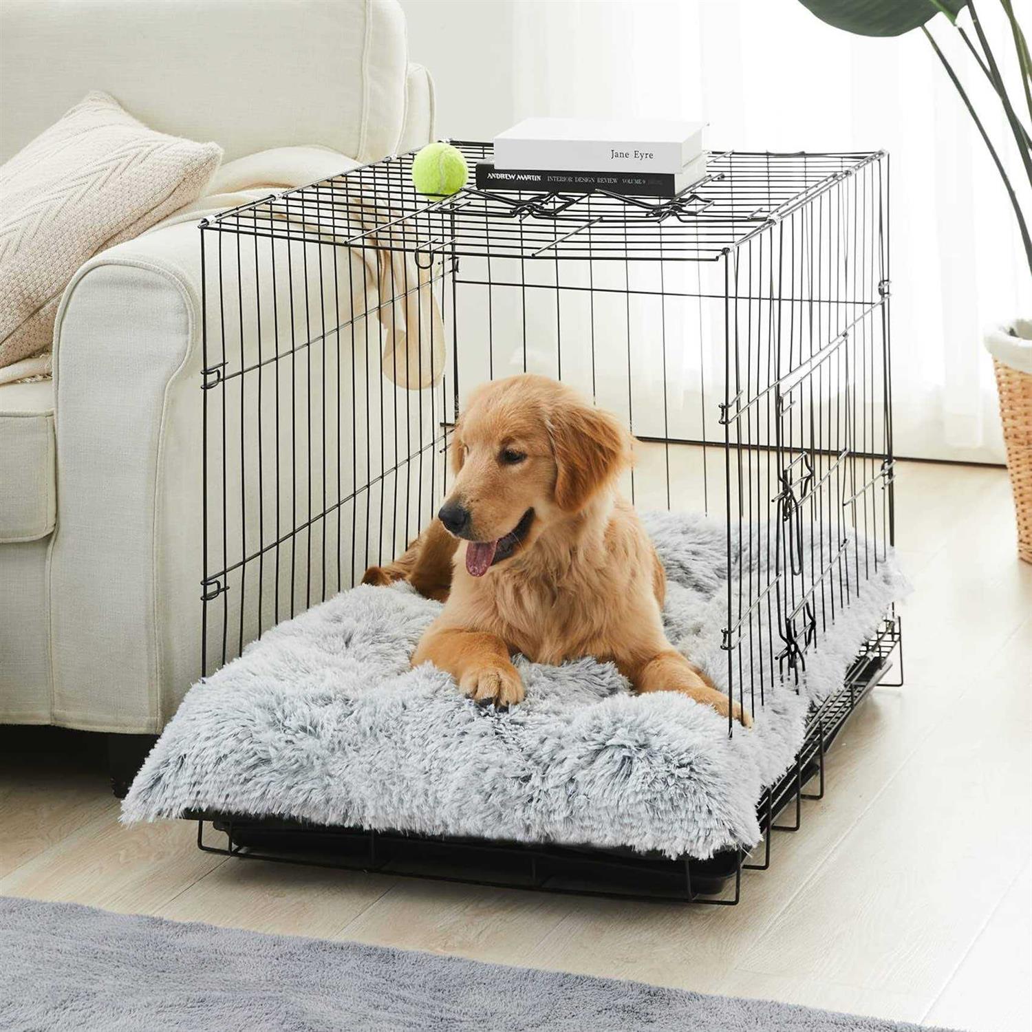 BFPETHOME Dog Beds for Large Dogs Plush Dog Crate Bed Fluffy Cozy Kennel Pad for Sleeping &Ease Anxiety - Image 5