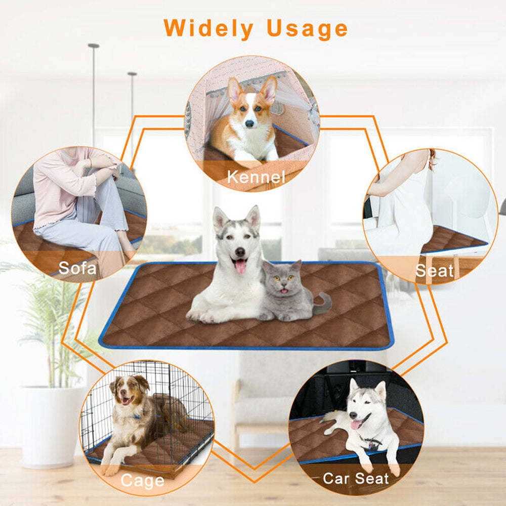 ULIGOTA Self Heating Cat Mat Thermal Pet Bed Mat Self-Warming Pet Crate Pad - Image 3