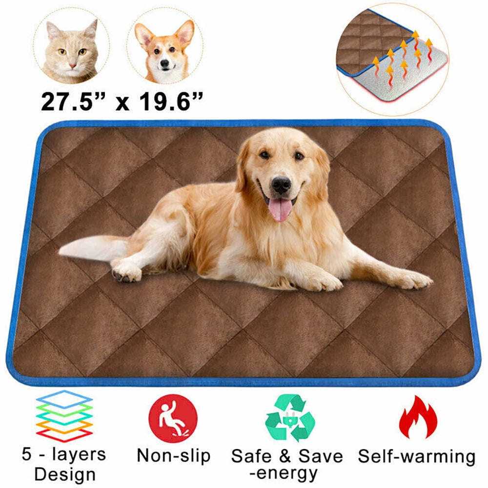 ULIGOTA Self Heating Cat Mat Thermal Pet Bed Mat Self-Warming Pet Crate Pad - Image 5