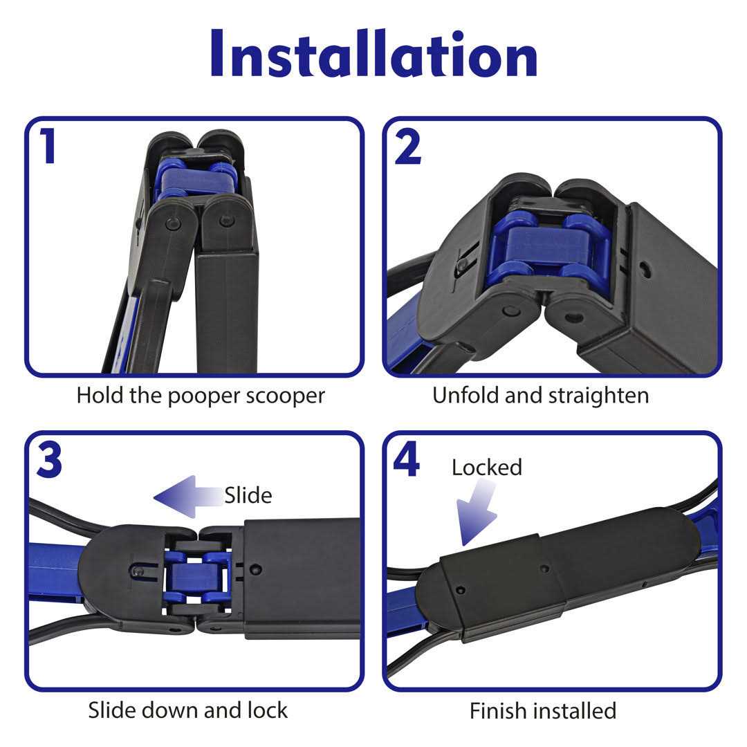 HOMAGICO Pooper Scooper Portable Dog Pooper Scooper with Long Handle Foldable Pooper Scooper for Large Medium Dogs with Bag Attachment - Image 2