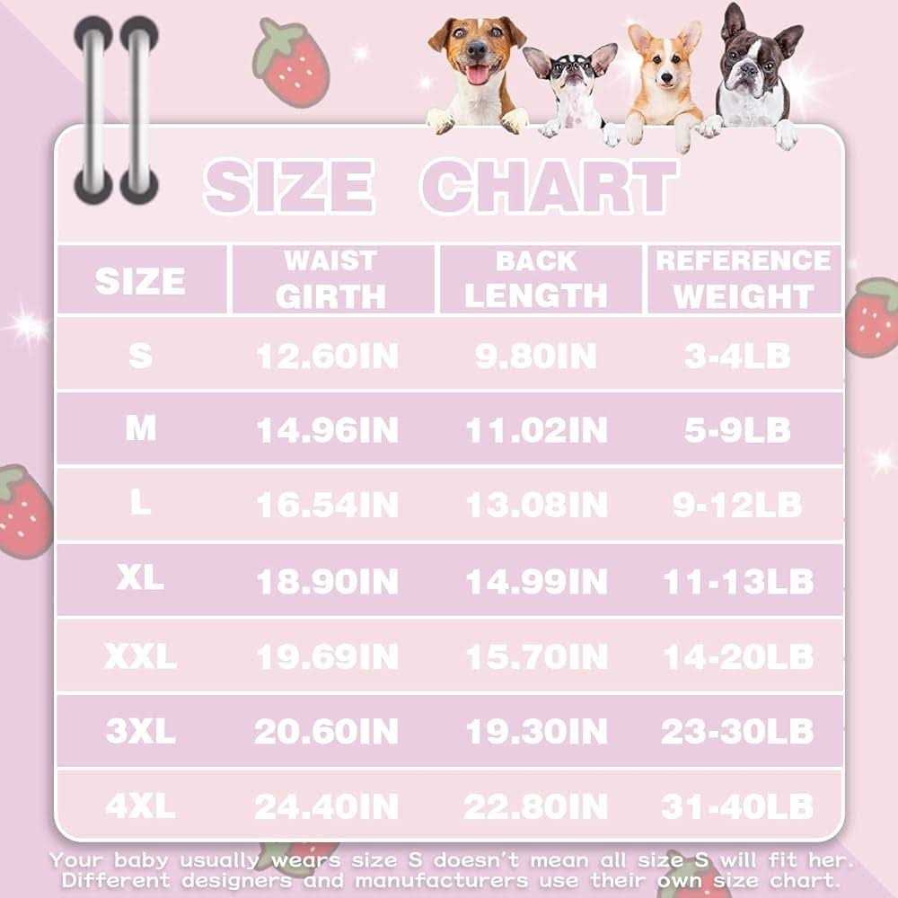 JUOMIIEL 2 Pieces Washable Female Diapers with Suspender Comfort Reusable Doggy Diapers Reusable Puppy Sanitary Panties Dog Underwear - Image 3