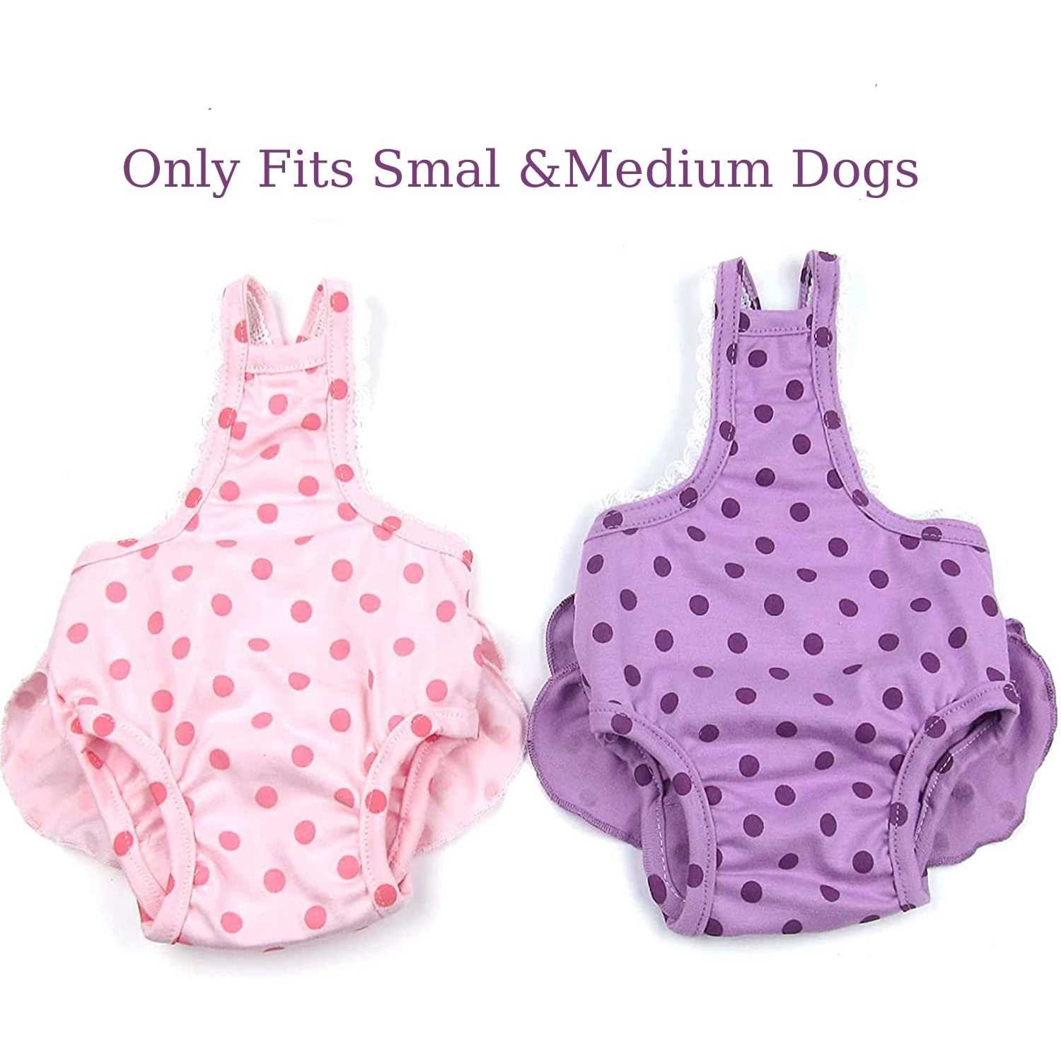 JUOMIIEL 2 Pieces Washable Female Diapers with Suspender Comfort Reusable Doggy Diapers Reusable Puppy Sanitary Panties Dog Underwear - Image 5