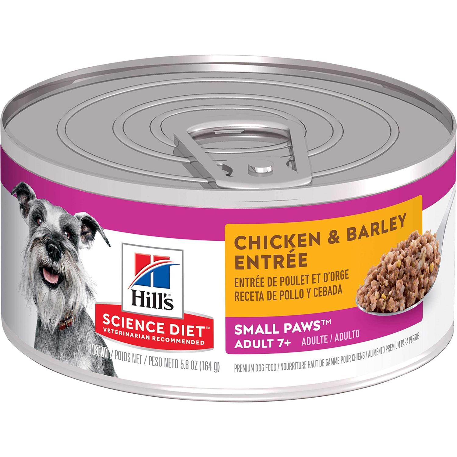 Hill's Science Diet Adult 7+ Small Paws Chicken & Barley Entree Dog Food