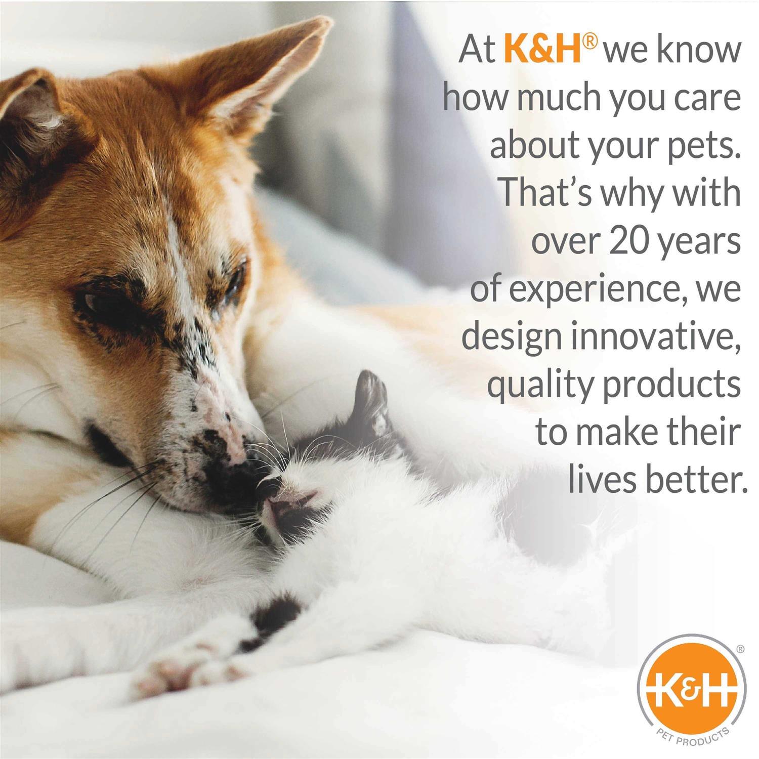 K&H Mother's Heartbeat Heated Puppy Pet Bed with Bone Pillow - Image 5