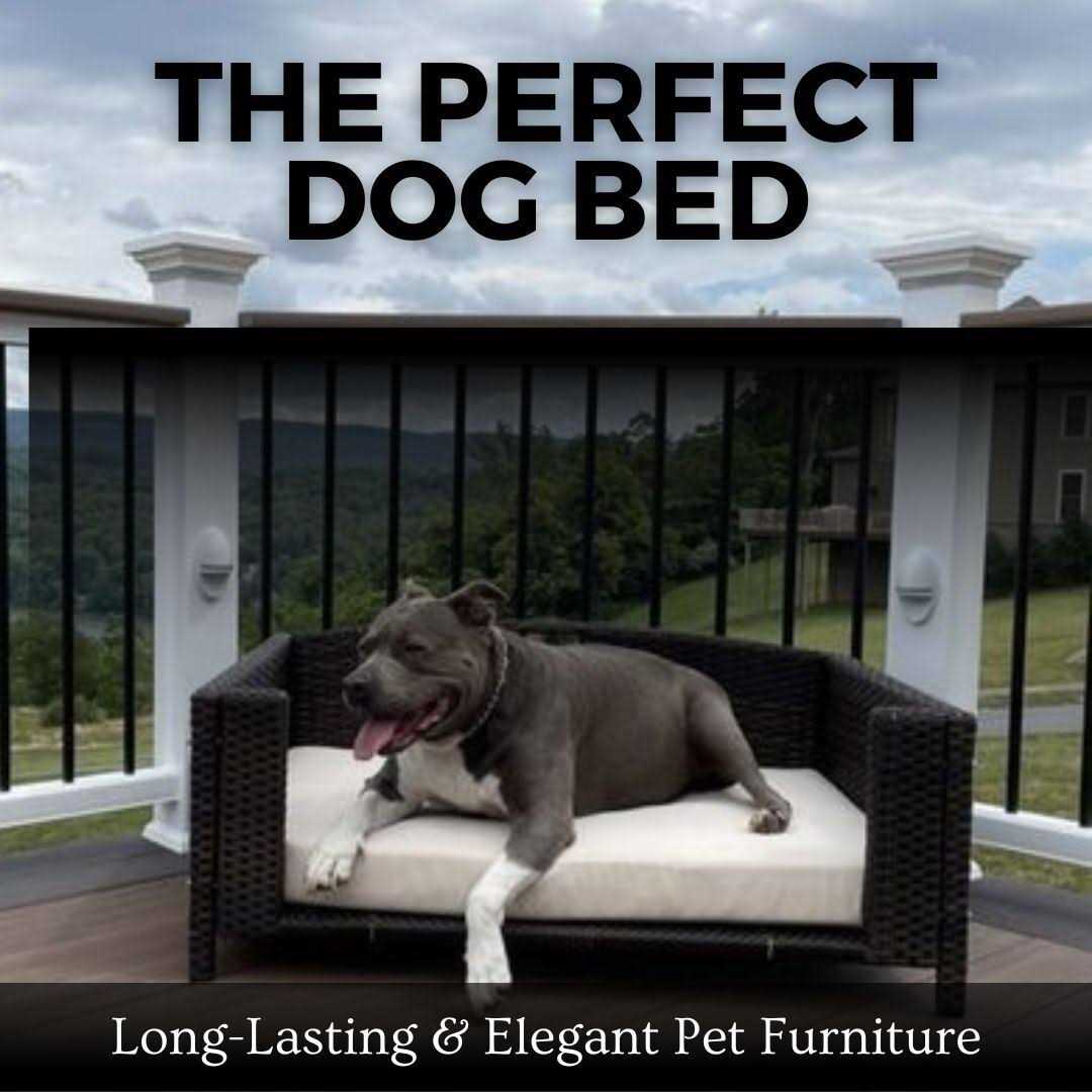 Iconic Pet Rattan Rectangular Pet Sofa - Image 2