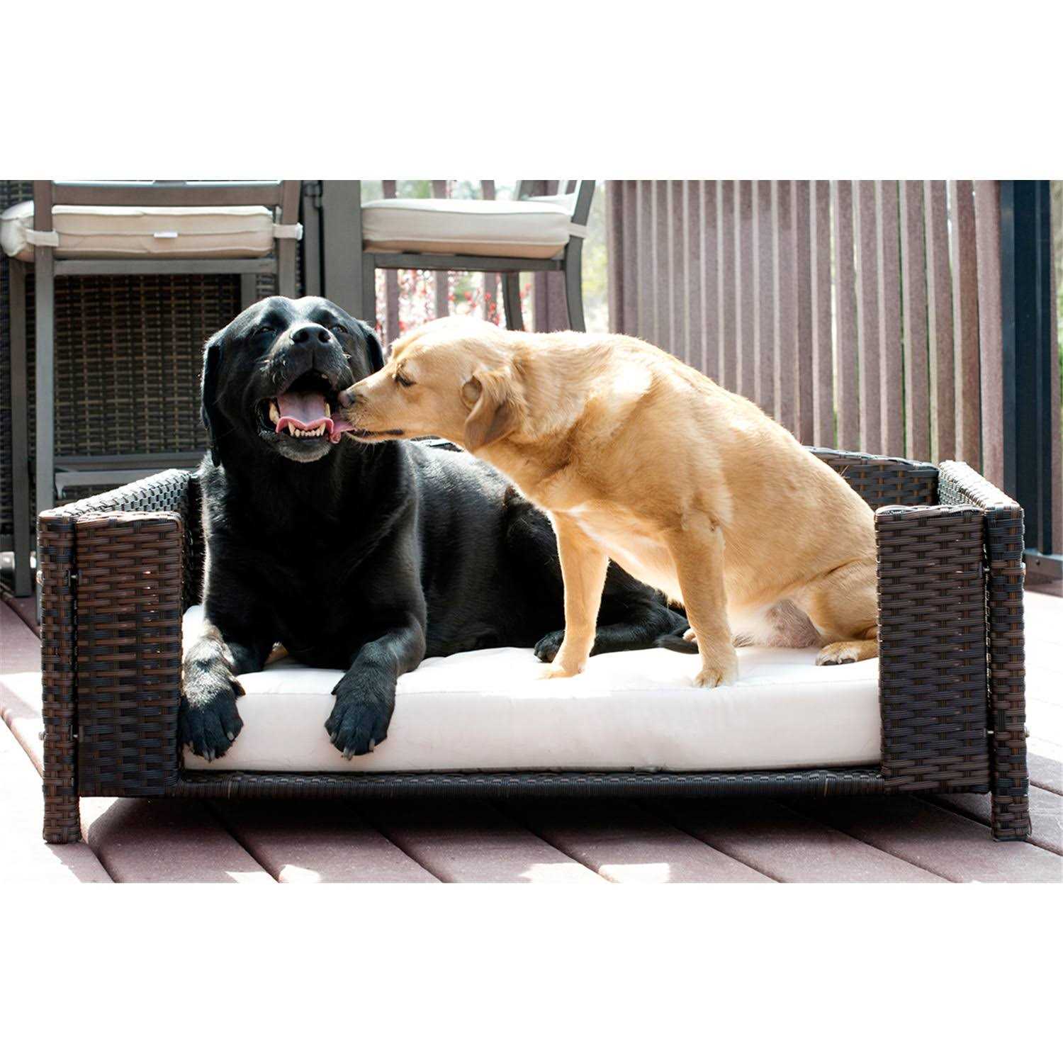 Iconic Pet Rattan Rectangular Pet Sofa - Image 5