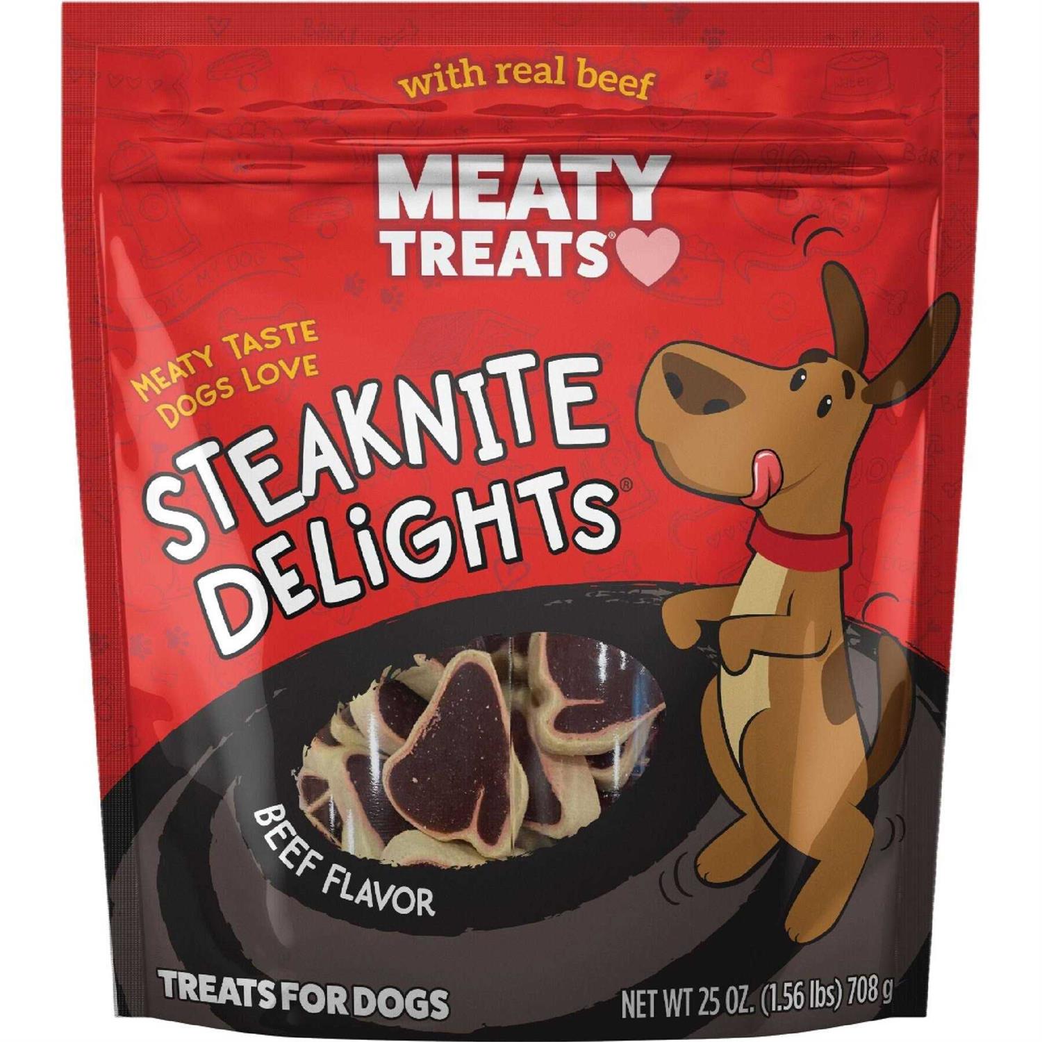 Meaty Treats Steaknight Delights Beef Flavor