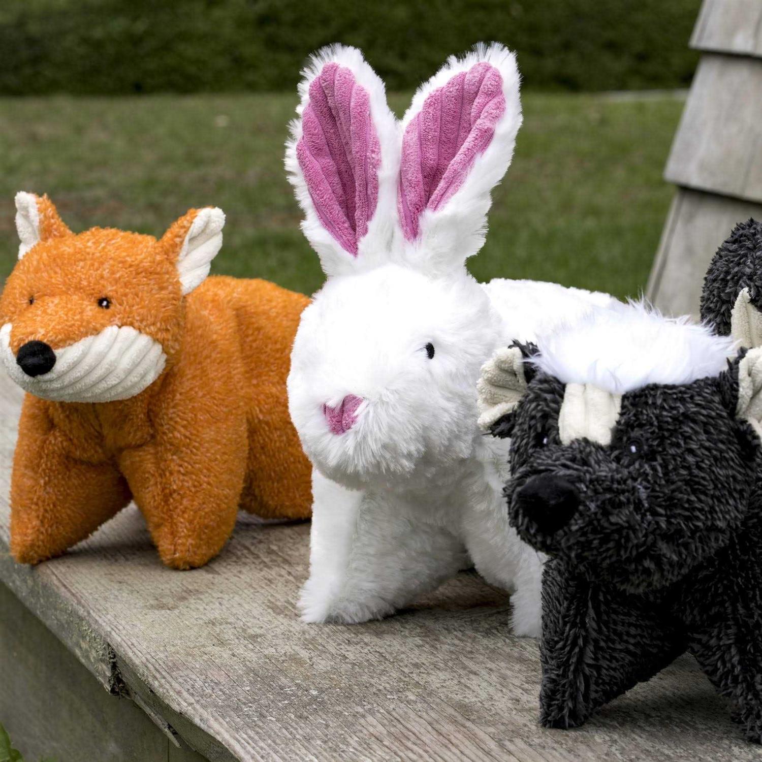 HuggleHounds Squooshie Fox Plush Dog Toy - Image 3