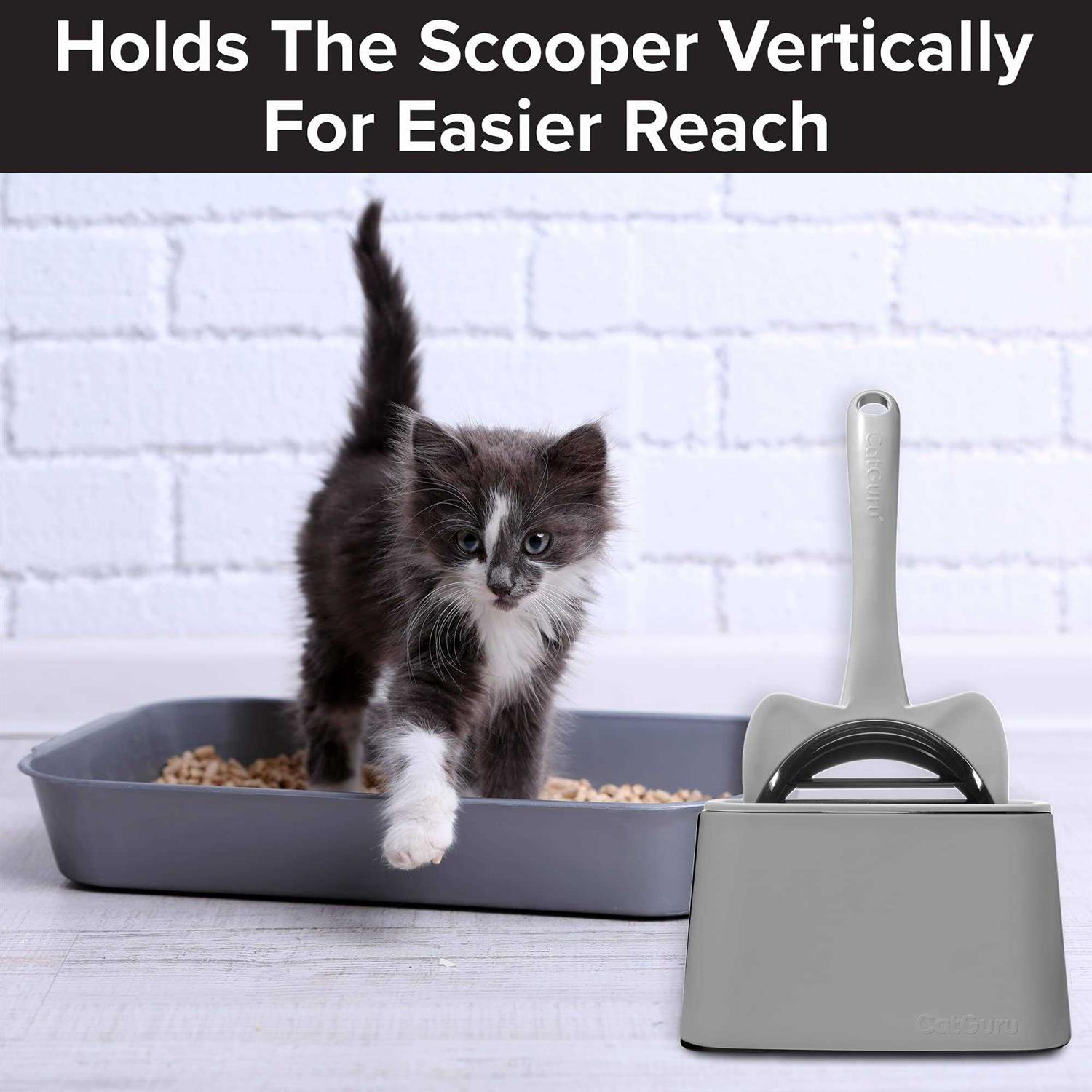 CatGuru Premium Cat Litter Scoop Holder, Scooper Caddy, Scoop Stand Pairs with Any Cat Litter Box and Fits Most Cat Litter Scoops - Image 3