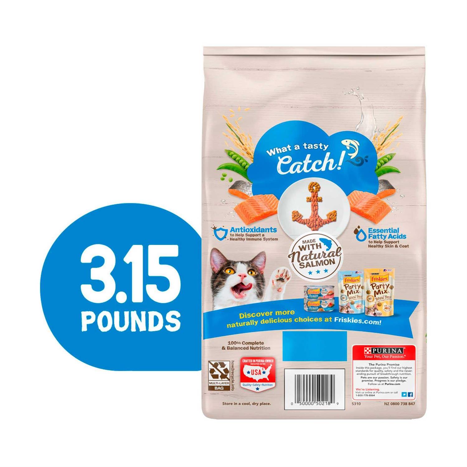 Friskies Ocean Favorites Dry Cat Food With Natural Salmon - Image 4